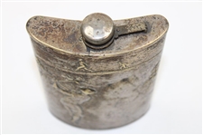 Vintage Pewter Golf Themed Flask