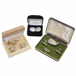Three (3) Sets Of Golf Club Theme Cuff Links