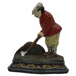 Wright Studios Golfer w/Red Coat Metal Door Stop