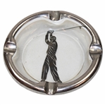 Vintage Glass Mid Swing Golfer Ash Tray