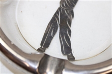 Vintage Glass Mid Swing Golfer Ash Tray