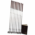 Arnold Palmer Signature Iron Set (2-PW) LTD ED #414/1000 w/Palmer Signed 1999 A Golfers Life LTD ED Book #414/1000 JSA ALOA