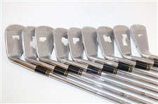 Arnold Palmer Signature Iron Set (2-PW) LTD ED #414/1000 w/Palmer Signed 1999 'A Golfer's Life' LTD ED Book #414/1000 JSA ALOA