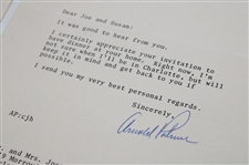 Arnold Palmer Signed 1981 Typed Letter with Dinner Invitation Content w/Envelope JSA ALOA