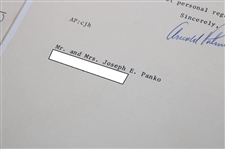Arnold Palmer Signed 1981 Typed Letter with Dinner Invitation Content w/Envelope JSA ALOA