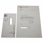Arnold Palmer Signed 1981 Typed Letter with Dinner Invitation Content w/Envelope JSA ALOA