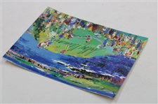 LeRoy Neiman Signed The 16th at Cypress Post Card JSA ALOA
