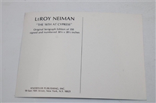 LeRoy Neiman Signed The 16th at Cypress Post Card JSA ALOA