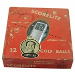 Tony Lema Kroyden Scorelite Dozen Golf Balls & Scorekeeper in Box