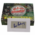 Bob Rosburg Signed Cut Card w/Bob Rosburg World Winner Golf Ball Box w/Balls JSA ALOA