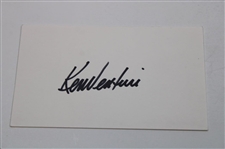 Ken Venturi Signed Cut Card w/Ken Venturi Autograph Golf Ball Box w/ Balls JSA ALOA