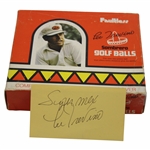 Lee Trevino Signed Cut Card w/Lee Trevino Faultless Sombrero Golf Ball Box w/Balls