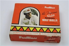 Lee Trevino Signed Cut Card w/Lee Trevino Faultless Sombrero Golf Ball Box w/Balls