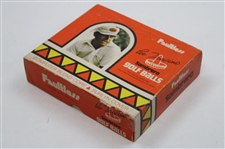Lee Trevino Signed Cut Card w/Lee Trevino Faultless Sombrero Golf Ball Box w/Balls