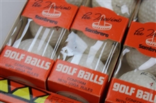 Lee Trevino Signed Cut Card w/Lee Trevino Faultless Sombrero Golf Ball Box w/Balls