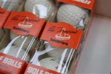 Lee Trevino Signed Cut Card w/Lee Trevino Faultless Sombrero Golf Ball Box w/Balls