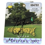 Zach Johnson Signed 2007 Masters Tournament SERIES Badge #Q04761 JSA ALOA