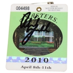 Phil Mickelson Signed 2010 Masters Tournament SERIES Badge #Q04498 JSA ALOA