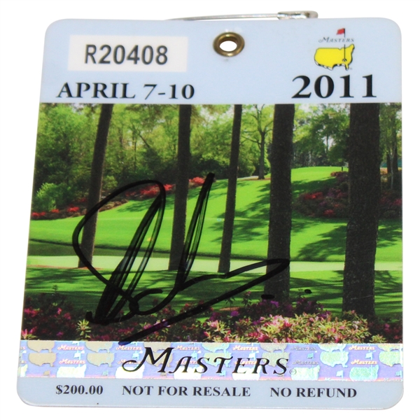 Charl Schwartzel Signed 2011 Masters Tournament SERIES Badge #R20408 JSA ALOA