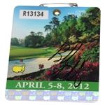 Bubba Watson Signed 2012 Masters Tournament SERIES Badge #R13134 JSA ALOA
