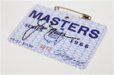 Jack Nicklaus Signed 1966 Masters Tournament SERIES Badge #3672 JSA ALOA