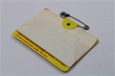 Jack Nicklaus Signed 1975 Masters Tournament SERIES Badge #15483 JSA ALOA