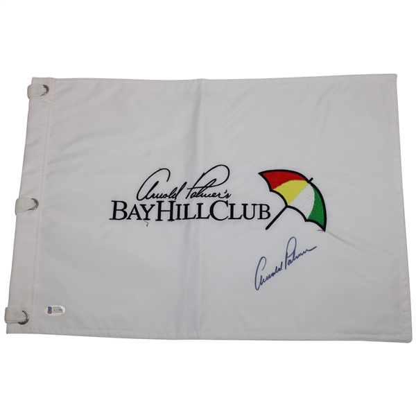 Arnold Palmer Signed Arnold Palmers Bay Hill Club Embroidered Flag BGS #A12503