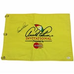 Arnold Palmer Signed Arnold Palmer Invitational Yellow Embroidered Flag JSA #Z35934