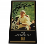 Jack Nicklaus Signed 1966 Masters of Golf Grand Slam Ventures Golf Card JSA ALOA