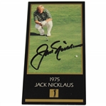 Jack Nicklaus Signed 1975 Masters of Golf Grand Slam Ventures Golf Card JSA ALOA