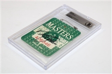 Nick Faldo Signed 1990 Masters Series Badge #A06346 Beckett #00015429742
