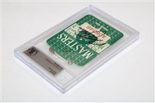 Nick Faldo Signed 1990 Masters Series Badge #A06346 Beckett #00015429742