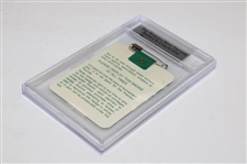 Nick Faldo Signed 1990 Masters Series Badge #A06346 Beckett #00015429742