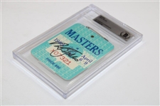 Nick Faldo Signed 1989 Masters Series Badge #X07321 Beckett #00015429739