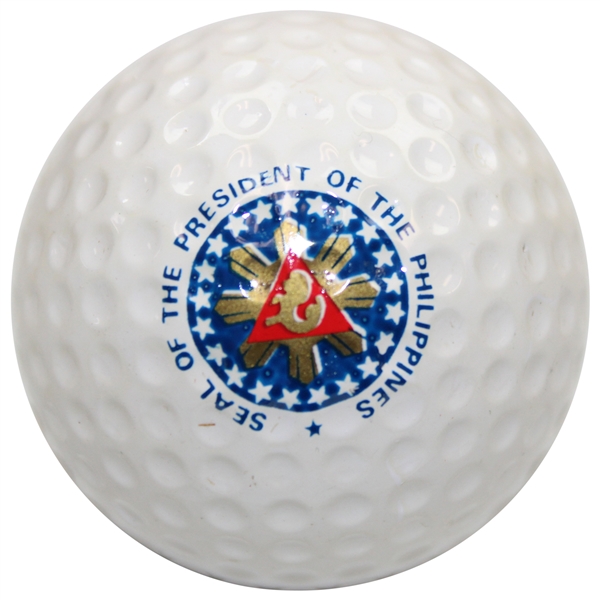Philippines President Ferdinand Marcos Seal Golf Ball