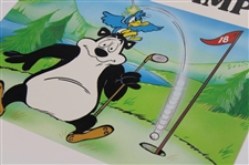 Never Used Hamms Beer Golf Bear Countertop Display Sign