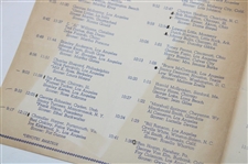 1940's $15000 Golden State Open Pairing Sheet And Starting Times