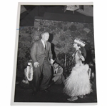 c.1960s Jack Nicklaus w/ Hula Dancer Original Snapshot Photo