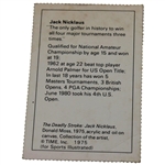 1981 Jack Nicklaus Smithsonian Champions of American Sport Card