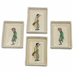 Four (4) Vintage Royal Doulton Small Square Saucer Bowls