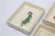 Four (4) Vintage Royal Doulton Small Square Saucer Bowls
