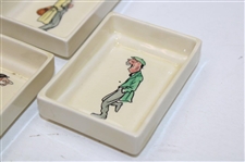 Four (4) Vintage Royal Doulton Small Square Saucer Bowls