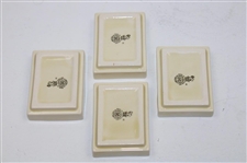 Four (4) Vintage Royal Doulton Small Square Saucer Bowls