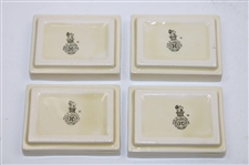 Four (4) Vintage Royal Doulton Small Square Saucer Bowls