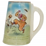 Vintage Royal Doulton Stein with Angry Golfer Scene by Artist Bateman