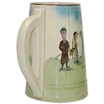 Vintage Royal Doulton Stein with Angry Golfer Scene by Artist Bateman