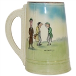 Vintage Royal Doulton Stein with Angry Golfer Scene by Artist Bateman