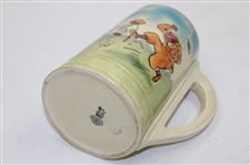 Vintage Royal Doulton Stein with Angry Golfer Scene by Artist Bateman