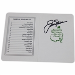 Jack Nicklaus Signed Augusta National Scorecard JSA ALOA