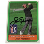 Jack Nicklaus Signed 1981 Donruss Stat Leader Card JSA ALOA
